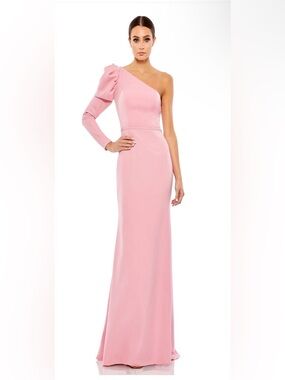 Mac Duggal Crepe One-shoulder Gown Size 2 NWOT